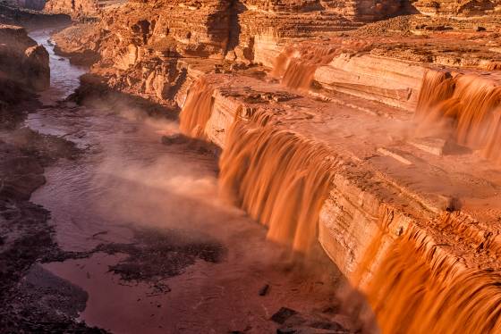 Grand Falls Grand Falls, aka Chocolate Falls, in the Navajo Nation, Arizona