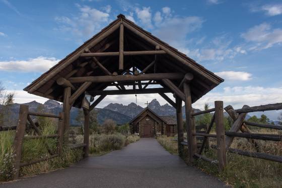 Chapel Entrance Entrance to the Chapel of the Transfiguration, Grand Teton National Park, Wyoming