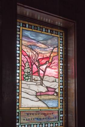 O Ye Ice and Snow Window Bless Ye the Lord window at the Chapel of the Transfiguration, Grand Teton National Park, Wyoming