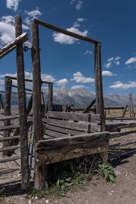 Barn One Cattle Chute Mormon row just outside Grand Teton National Park, Wyoming