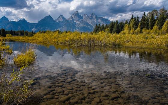 Cathedral Range Reflection 1 Cathedral Range Reflection at Schwabacher's Landing in Grand Teton National Park