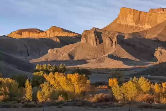 Caineville Badands Fall color and badlands near Caineville, Utah