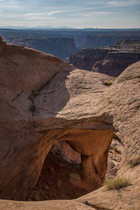 Through the Top Colonnade Arch, also knowqn as Five Hole Arch, in Utah
