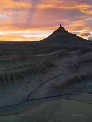 View from West Factory Road 6 Factory Butte seen from W Factory Road, Hanksville, Utah
