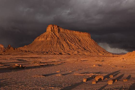 Factory Butte Storm Storm over Factory Butte near Hanksville, Utah