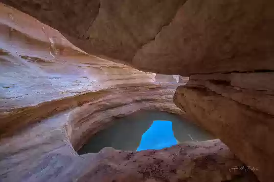 Water Pool Water pool near the mouth of Little Wild Horse Canyon