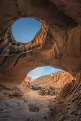 Wild Horse Window 2 Wild Horse Window, also known as the Eye of Sinbad or Skylight Arch. Nice arch in an alcove so it appears as a double arch from some viewpoints. Can be crowded....