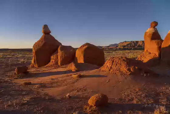 Southern Little Egypt 4 Southern part of Little Egypt Geological Area near Hanksville, Utah at sunrise