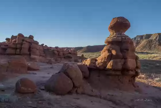 Southern Little Egypt 5 Southern part of Little Egypt Geological Area near Hanksville, Utah at sunrise