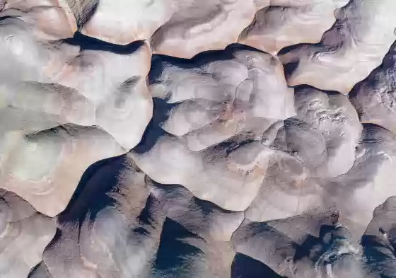 Painedt Hills 8 Aerial shot of the Painted Hills near Hanksville, Utah