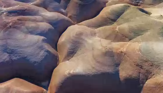 Painetd Hills 7 Aerial shot of the Painted Hills near Hanksville, Utah