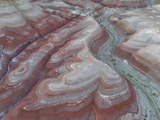 Painted Hills 1 Aerial shot of the Painted Hills near Hanksville, Utah