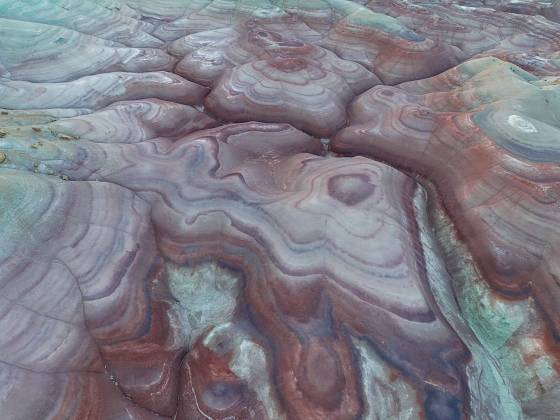 Painted Hills 3 Aerial shot of the Painted Hills near Hanksville, Utah