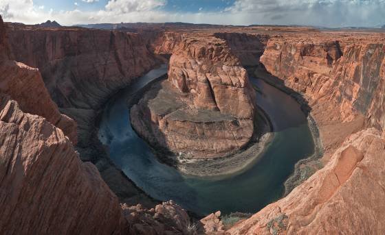 Horseshoe Bend Panorama The Colorado River viewed from Horseshoe Bend near Page, Arizona