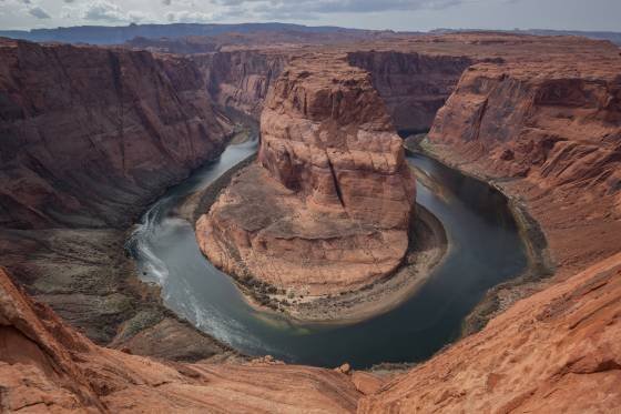 Horseshoe Bend mid afternoon The Colorado River viewed from Horseshoe Bend near Page, Arizona