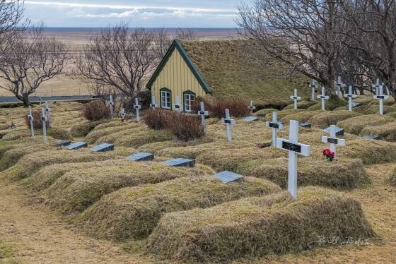 Hofskirkja 5 Hofskirkja Turf Church cemetery in Iceland