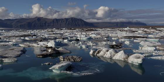 Jokulsarlon Glacial Lagoon Panorama Jokulsarlon Glacial Lagoon in Iceland
