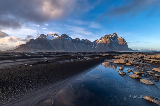 Vestrahorn 4 Vestrahorn seen from Stokksnes Lagoon, Iceland.