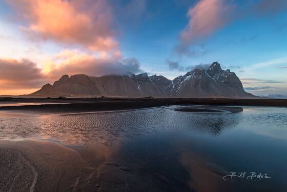 Vestrahorn 6 Vestrahorn seen from Stokksnes Lagoon, Iceland.