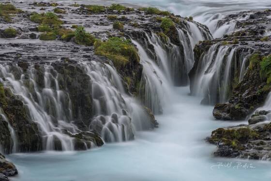 Bruarfoss Closeup Closeup of Bruarfoss, the Blue Waterfall, lies in the Golden Circle of Iceland.