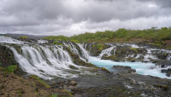Bruarfoss from the side Bruarfoss, the Blue Waterfall, lies in the Golden Circle of Iceland