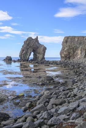 Gatanof Arch 1 Gatanof Arch, also known as Bakkastakkur Arch Rock, near the town of Husavik. Shot at low tide. Arch is best high tide.