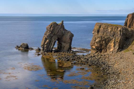 Gatanof Arch 2 Gatanof Arch, also known as Bakkastakkur Arch Rock, near the town of Husavik. Shot at low tide. Arch is best high tide.