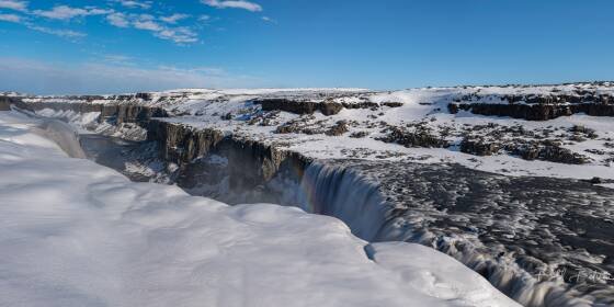 Dettifoss Panorama Dettifoos in Vatnajokull National Park, Northeast Iceland.