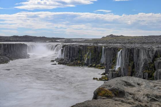 Selfoss 4 Distant view of Selfoss and tyhe Jökulsá á Fjöllum River in northeast Iceland.