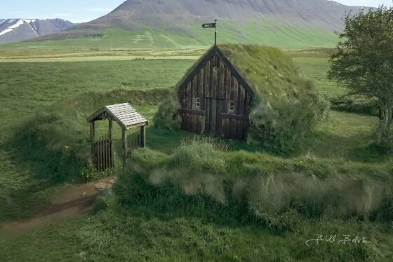 Grafarkirkja Turf Church 2 Grafarkirkja turf church in Iceland.