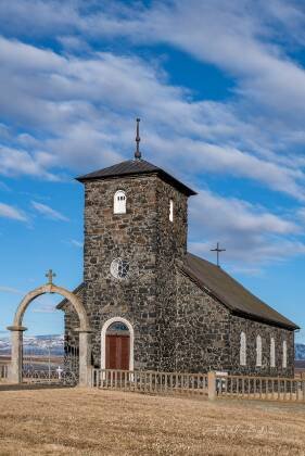 Thingeyrar Church 1 Thingeyrar Church in northwest Iceland.