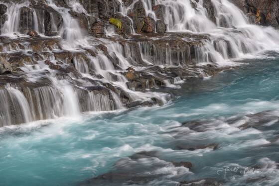 Hraunfossar 1 Hraunfossar spring-fed waterfalls in Western Iceland.