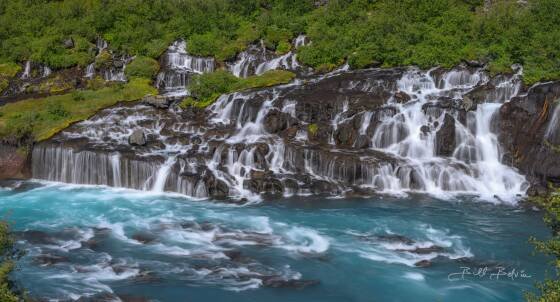 Hraunfossar 3 Hraunfossar spring-fed waterfalls in Western Iceland.