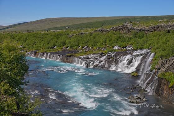 Hraunfossar 4 Hraunfossar spring-fed waterfalls in Western Iceland.