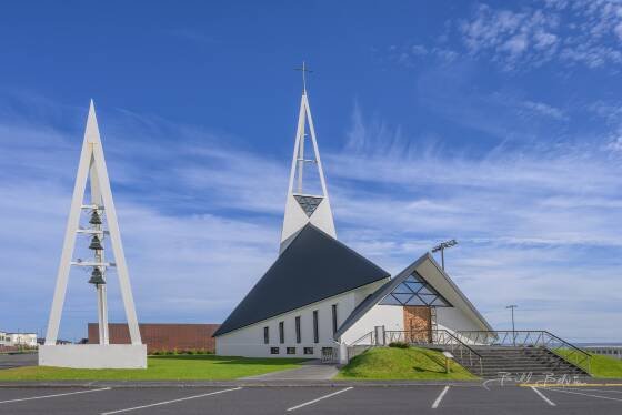 Olafsvíkurkirkja 1 Ólafsvíkurkirkja on the Snaefellsnes Peninsula, Iceland.