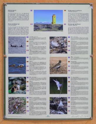 Svortuloft SIgn Information sign about Svortuloft, Iceland.