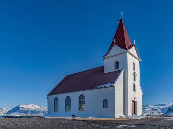 Ingjaldsholl 1 Ingjaldsholl church on Sanefellsnes Peninsula, Iceland
