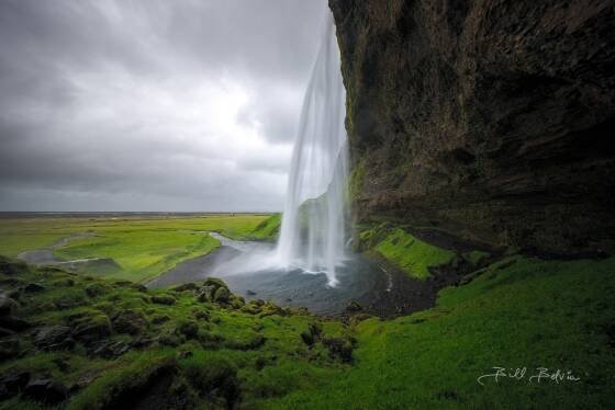 Seljalandsfoss 5 Side-view of Seljalandsfoss in southern Iceland..