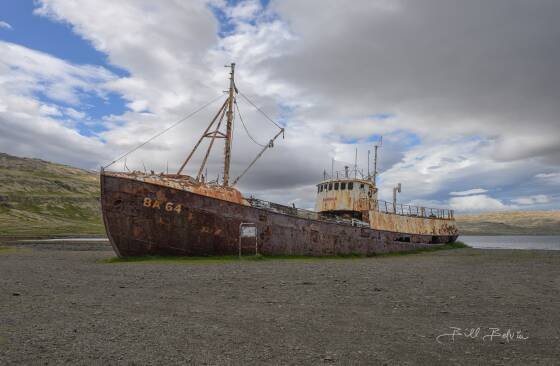 Garðar BA 64 Shipwreck Garðar BA 64 Shipwreck in Westfjords, Iceland.