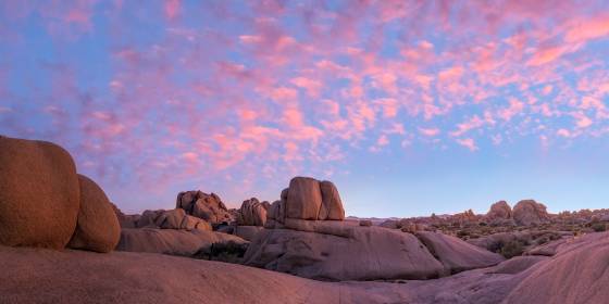 Peach Rock Panorama Peach Rock in Joshua Tree National Park