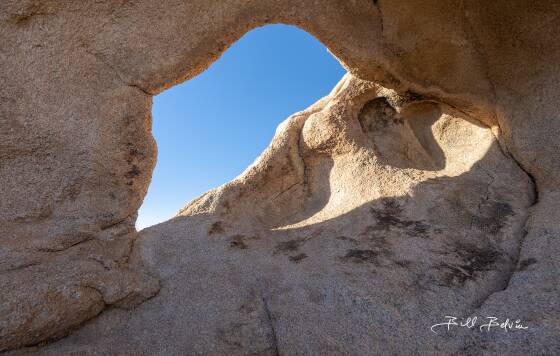 11S-640812-3772642 11S-640812-3772642 arch in northeast Joshua Tree National Park has a span of about three feet.