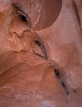 Rorschach Test Unusual rock formation in the Lower Bowl of Fire, Lake Mead NRA