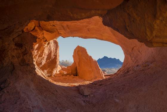 BOF-070 Tele Arch in the Upper Bowl of Fire, Lake Mead NRA
