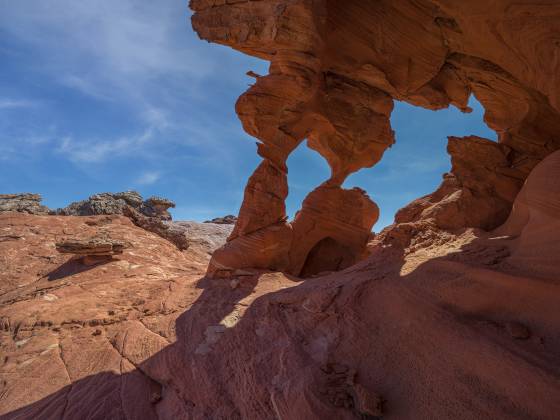 Bowl of Fire Arch 2 Arch in the Upper Bowl of Fire, Lake Mead NRA