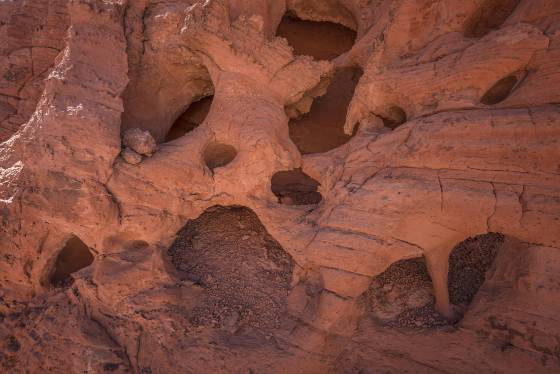 Wall of Arches Arches in the Upper Bowl of Fire, Lake Mead NRA