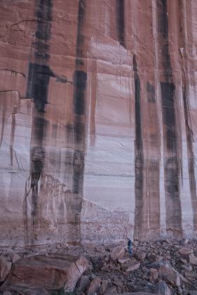 Echo Canyon Desert Varnish in Echo Canyon on Lake Powell