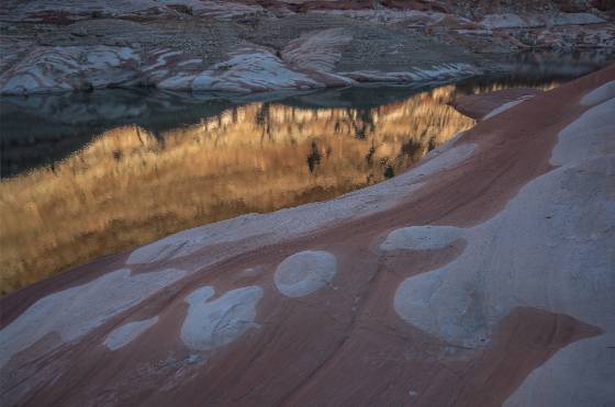 Early Light 4 Erosion patterns on the shore of Last Chance Bay