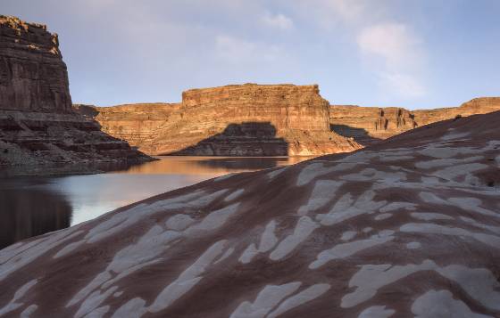 Just before Sunset Erosion patterns on the shore of Last Chance Bay