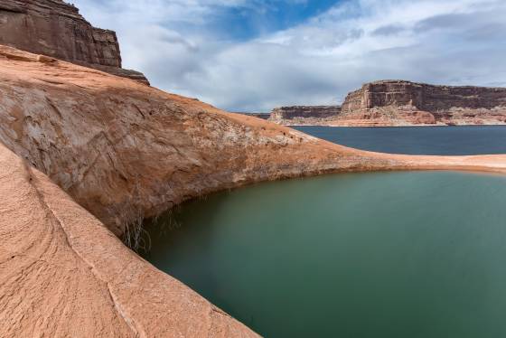 Long Exposure 2 The Big Pool is a reflecting pool in Last Chance Bay on Lake Powell