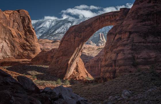 Rainbow Bridge Rainbow Bridge with Navajo Mountain in the background